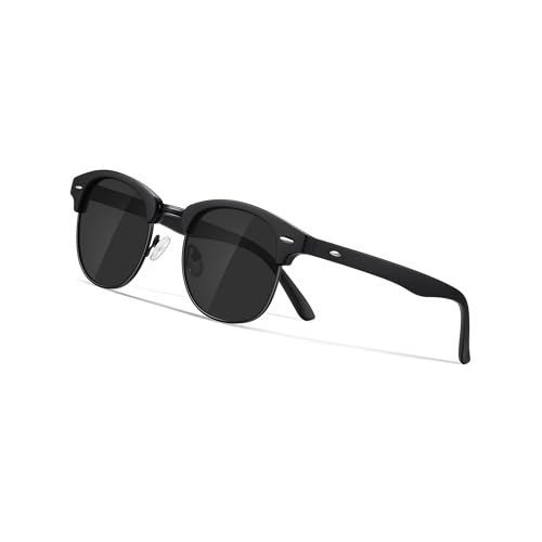 Occhsouo Polarisierte Herren-Sonnenbrille, klassischer Stil, Unisex, UV400-Schutz, Glossy Black von Occhsouo