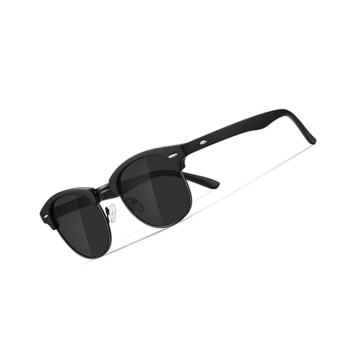 Occhsouo Polarisierte Herren-Sonnenbrille, klassischer Stil, Unisex, UV400-Schutz, Schwarz von Occhsouo