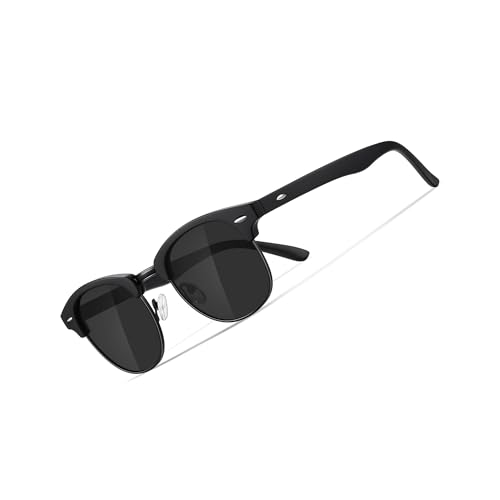 Occhsouo Polarisierte Herren-Sonnenbrille, klassischer Stil, Unisex, UV400-Schutz, Shadow Black von Occhsouo