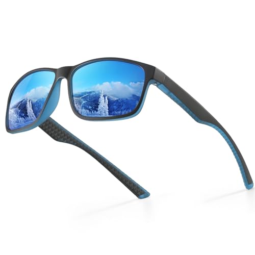 Occhsouo Polarisierte Sonnenbrille, UV400, für Herren, klassisch, quadratisch, für, Arktisblau von Occhsouo
