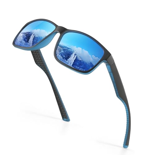 Occhsouo Polarisierte Sonnenbrille, UV400, für Herren, klassisch, quadratisch, für, electric blue von Occhsouo