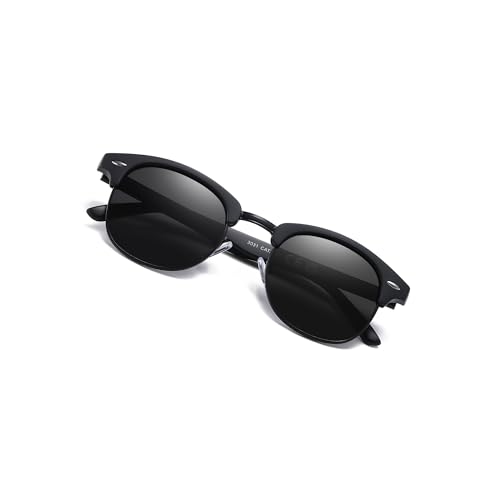 Occhsouo Polarisierte Sonnenbrille – Unisex Erwachsene, hoher UV-Schutz, schickes Design, Titanium Black von Occhsouo