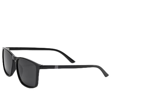 Occhsouo Polarisierte Sonnenbrille für Damen und Herren, TR90 Rahmen, Retro-Stil, Schwarz transparent (Grau) von Occhsouo