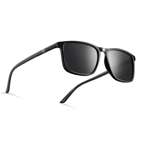 Occhsouo Polarisierte Sonnenbrille für Herren und Damen, klassisch, Retro-Design, Abyssal Black von Occhsouo