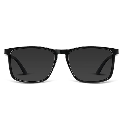 Occhsouo Polarisierte Sonnenbrille für Herren und Damen, klassisch, Retro-Design, Dämmerungsschwarz von Occhsouo