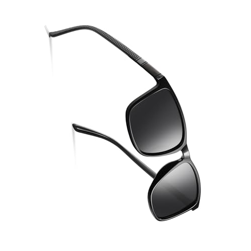 Occhsouo Polarisierte Sonnenbrille für Herren und Damen, klassisch, Retro-Design, Glacier Black von Occhsouo