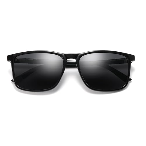 Occhsouo Polarisierte Sonnenbrille für Herren und Damen, klassisch, Retro-Design, Schwarz: Mond von Occhsouo