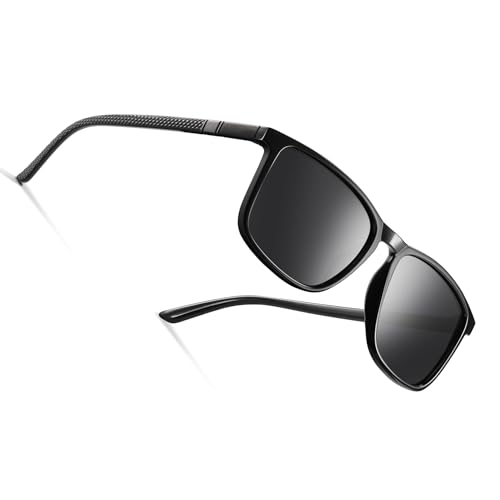 Occhsouo Polarisierte Sonnenbrille für Herren und Damen, klassisch, Retro-Design, Schwarzer Wolkenschatten von Occhsouo