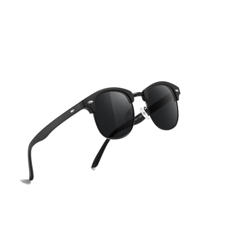 Occhsouo Polarisierte Sonnenbrille für Herren – vollständiger UV-Schutz, modernes Design, Silken Black von Occhsouo