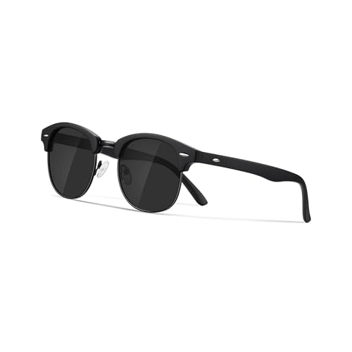 Occhsouo Polarisierte Sonnenbrille für Herren – vollständiger UV-Schutz, modernes Design, Void Black von Occhsouo