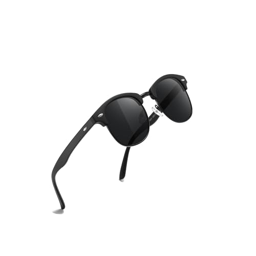Occhsouo Polarisierte Unisex-Brille, klassischer Stil, ideal für Fahren und Outdoor-Aktivitäten, Mineral Black von Occhsouo