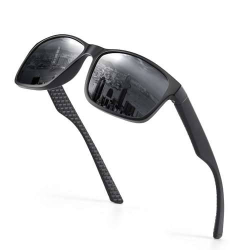 Occhsouo Sonnenbrille, polarisiert, für Männer und Frauen, Schutz, klassischer Stil, jet black von Occhsouo