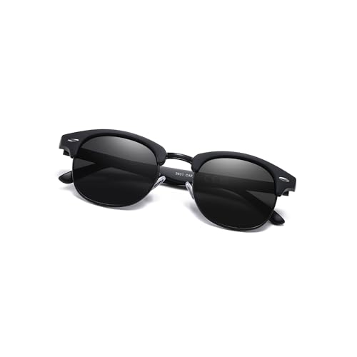 Occhsouo Sonnenbrille Herren / Damen – polarisiert, blendfrei, zeitloser Look, Lunar Black von Occhsouo