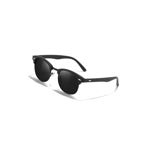 Occhsouo Sonnenbrille Herren / Damen – polarisiert, blendfrei, zeitloser Look, Schwarzes Metall von Occhsouo