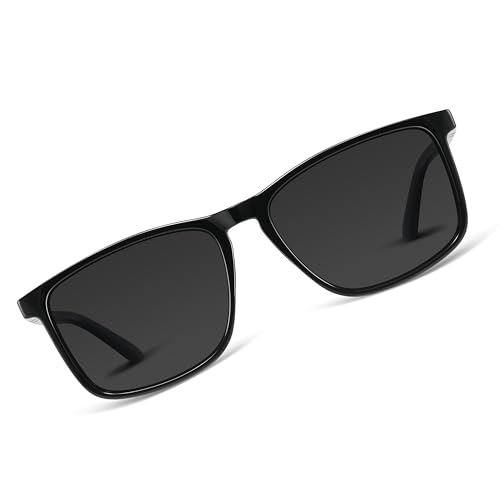 Occhsouo Sonnenbrille für Herren, polarisiert, Damen, UV400-Schutz, Weiches Schwarz von Occhsouo