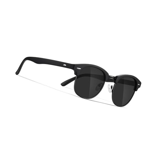 Occhsouo Sonnenbrille für Männer und Frauen – polarisiert, elegant und bequem, Coal Black von Occhsouo