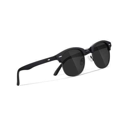 Occhsouo Sonnenbrille für Männer und Frauen – polarisiert, elegant und bequem, Satinschwarz von Occhsouo