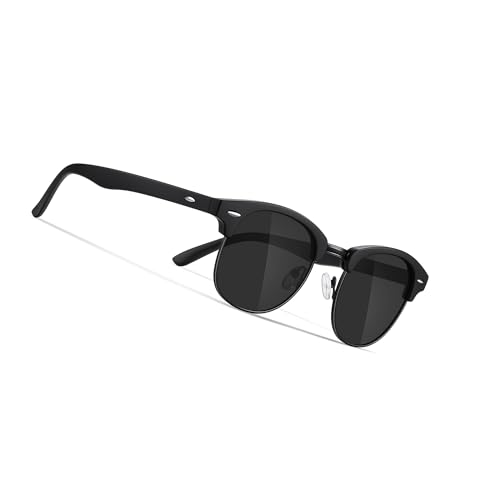 Occhsouo Sonnenbrille für Männer und Frauen – polarisiert, elegant und bequem, Smoky Black von Occhsouo