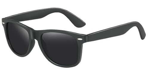 Occhsouo Sonnenbrille Herren Polarisiert - Damen Vintage leichter Rahmen UV400 Schutz CAT 3 CE Schwarz Sunglasses Men Retro Sport Sonnenbrillen v78 von Occhsouo