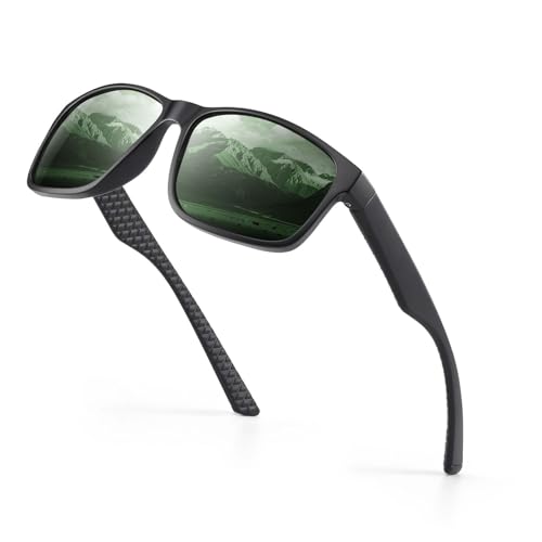 Polarisierte Sonnenbrille für Herren und Damen, Schutz, klassischer Stil, Grasgrün von Occhsouo