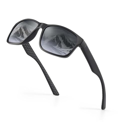 Polarisierte Sonnenbrille für Herren und Damen, Schutz, klassischer Stil, Klassisches Schwarz von Occhsouo