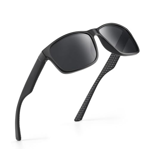 Polarisierte Sonnenbrille für Herren und Damen, Schutz, klassischer Stil, Schwarz-Graphit von Occhsouo