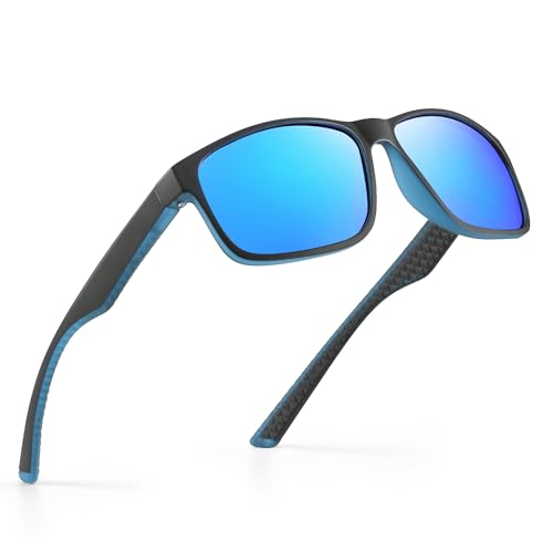 Polarisierte Sonnenbrille für Herren und Damen, Schutz, klassischer Stil, dunkelblau von Occhsouo