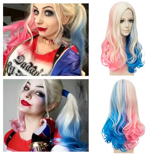 Quinn Cosplay Perücke,Blau Pink Perücke Doppelter Schwanz Damen Perücke,Filmheldin Cosplay Perückefür Frauen Damen Mädchen Kostümparty Karneval Cosplay Perücken Quinn Cosplay Perücke,Blau Pink Perücke Doppelter Schwanz Damen Perücke,Filmheldin Cosplay Perückefür Frauen Damen Mädchen Kostümparty Karneval Cosplay Perücken von Occtingkind
