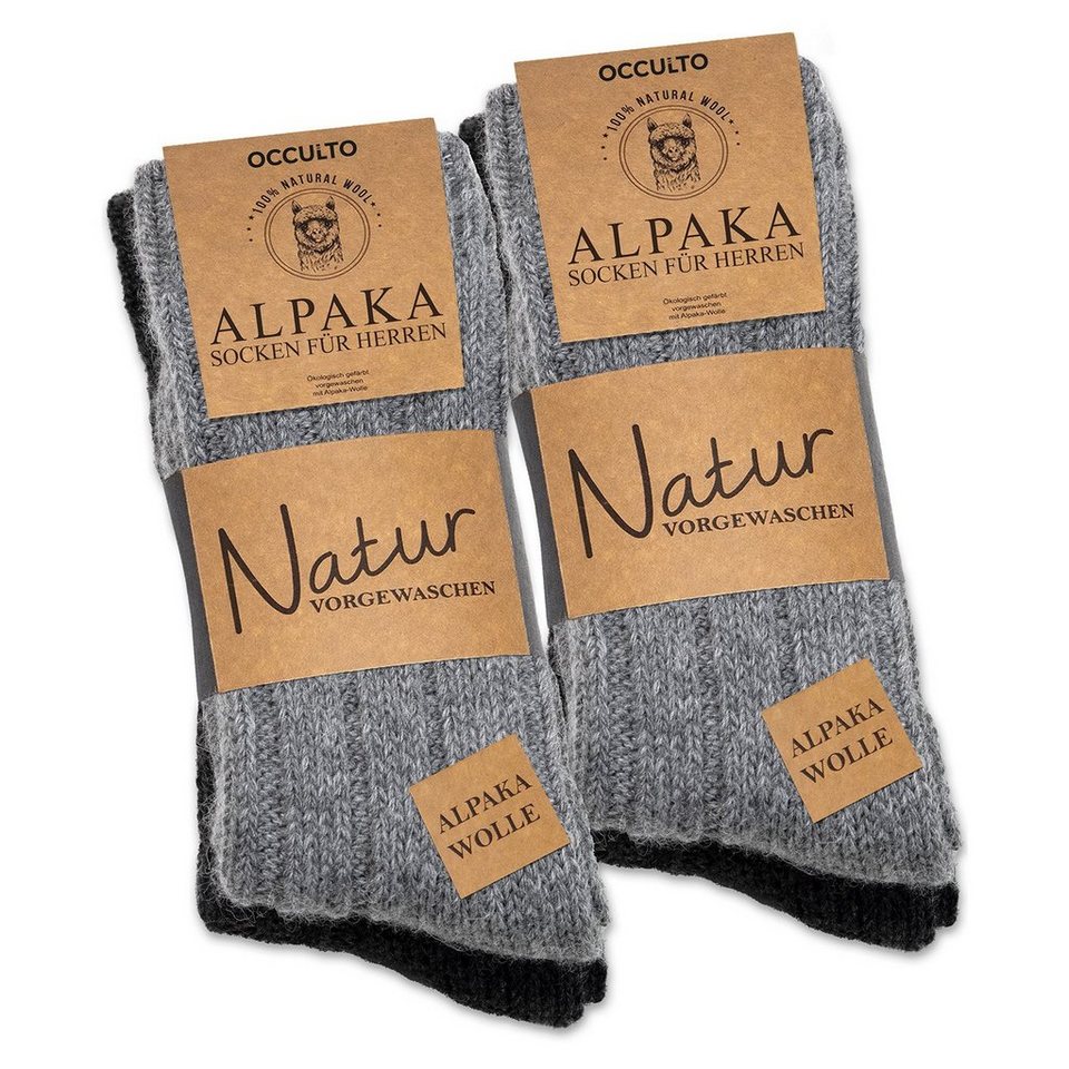 OCCULTO Norwegersocken Herren Alpakasocken 4er Pack (Modell: Sol) (4-Paar) von Occulto