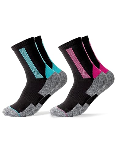 Occulto Damen Wandersocken 2er Pack (Modell: Gerlinde) Blau-Rose 35-38 von Occulto