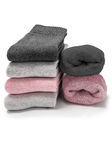 Occulto Damen Warme Thermosocken 6er Pack (Modell: Smilla) Pink Grau 39-42 von Occulto