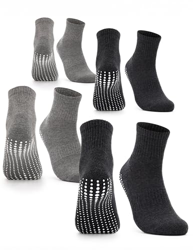 Occulto Damen Stoppersocken 80% Baumwolle 2-4 Paar (Modell: Madeleine) 4 Paar| Schwarz,Grau 35-38 von Occulto
