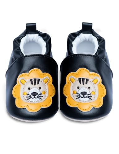 Occulto Baby Krabbelschuhe (Modell: Elia), Lauflernschuhe Mädchen & Jungen Löwe 6-12 Monate von Occulto