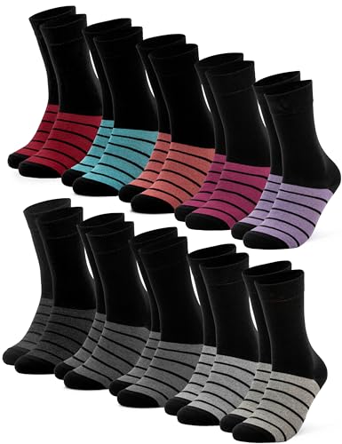 Occulto Damen Farbige Socken 10er Pack (Modell: Laura) Mix 39-42 von Occulto