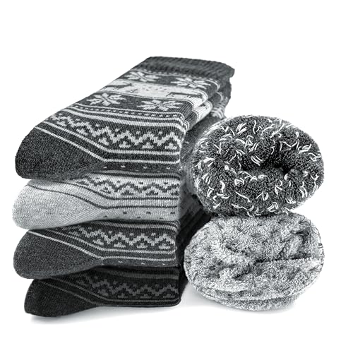 Occulto Damen Norweger Socken 6er Pack (Modell: Frida) Grau Mix 39-42 von Occulto