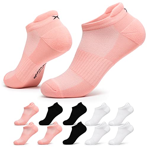 Occulto Damen Sport Sneaker Socken 10er Pack (Modell: Katrin) Schwarz-Weiß-Pink 35-38 von Occulto