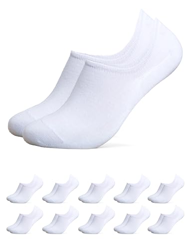 Occulto Damen & Herren Bambus Füßlinge 10er Pack (Modell: Solana) Weiß 35-38 von Occulto