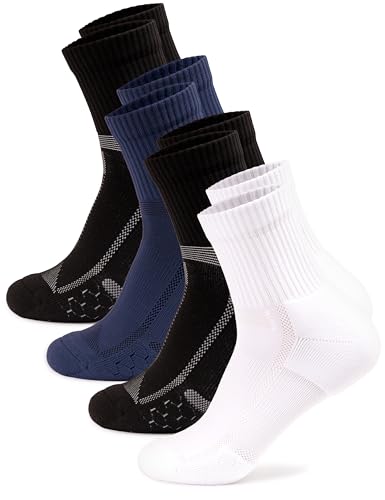 Occulto Damen & Herren Laufsocken 2er Pack, 4er Pack (Modell: Deniz) 4 X Schwarz Navy Weiß 43-46 von Occulto
