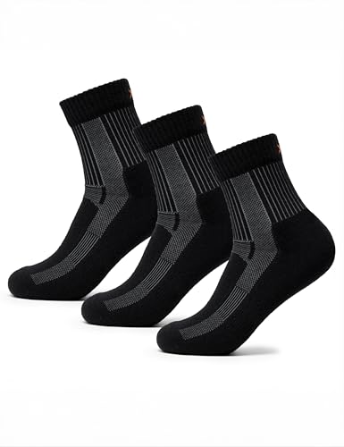 Occulto Damen & Herren Merino Wandersocken 3er Pack (Modell: Makalu) 3 Paar | Schwarz 35-38 von Occulto