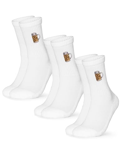 Occulto Damen & Herren Motiv Tennissocken 3er Pack (Modell: Robin), Statement Tennis Socken Oktoberfest 39-42 von Occulto