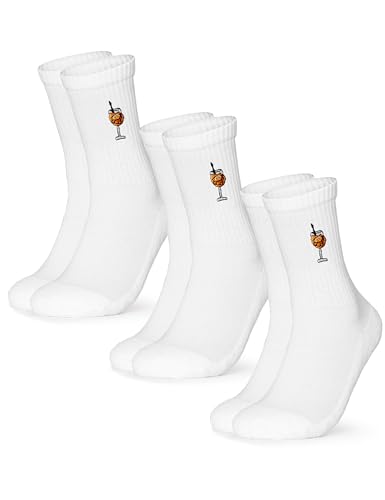 Occulto Damen & Herren Motiv Tennissocken 3er Pack (Modell: Robin), Statement Tennis Socken Sprizz 43-46 von Occulto