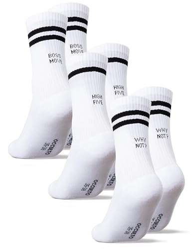 Occulto Damen & Herren Statement Tennis Socken 3er Pack (Modell: Leo) Cool 39-42 von Occulto