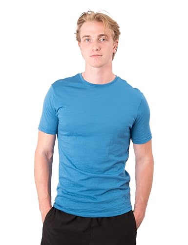 Occulto Herren 100% Merino Shirt (Modell: Montreal) Azurblau XL von Occulto