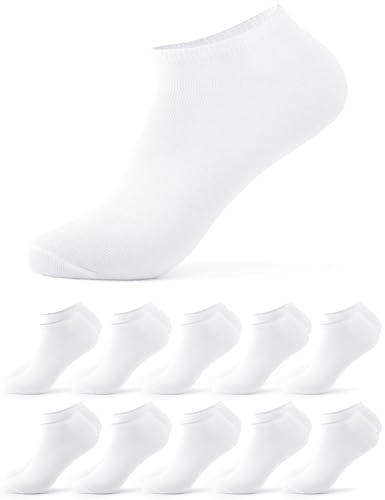Occulto Herren Basic Sneaker Socken 10-20er Pack (Modell: Alex) 10 X Weiß 47-50 von Occulto