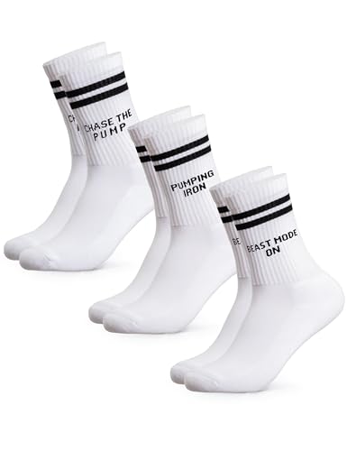Occulto Herren Fun Statement Tennis Socken 3er Pack (Modell: William) Fitness 39-42 von Occulto