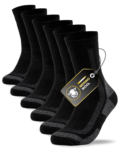 Occulto Herren Merino Thermo Socken 3er Pack (Modell: Erik) Schwarz 39-42 von Occulto