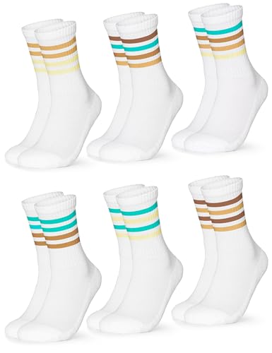 Occulto Herren Retro Tennissocken 6er Pack (Modell: Roger) 70s 43-46 von Occulto