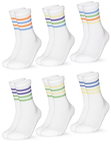 Occulto Herren Retro Tennissocken 6er Pack (Modell: Roger) 80s 39-42 von Occulto