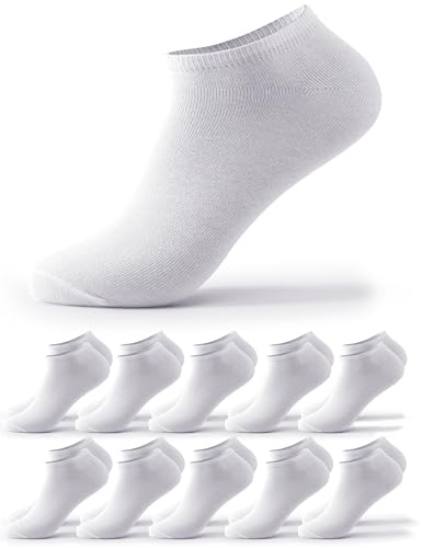 Occulto Herren Basic Sneaker Socken 10-20er Pack (Modell: Alex) 10 X Weiß 39-42 von Occulto