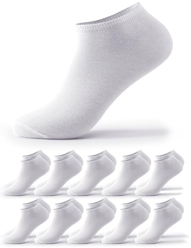 Occulto Herren Basic Sneaker Socken 10-20er Pack (Modell: Alex) 10 X Weiß 43-46 von Occulto